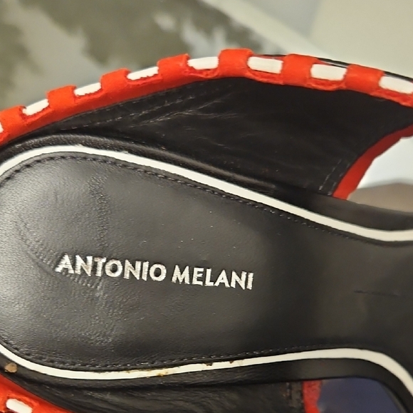 ANTONIO MELANI Red and Black Women's Sandals - Picture 3 of 4